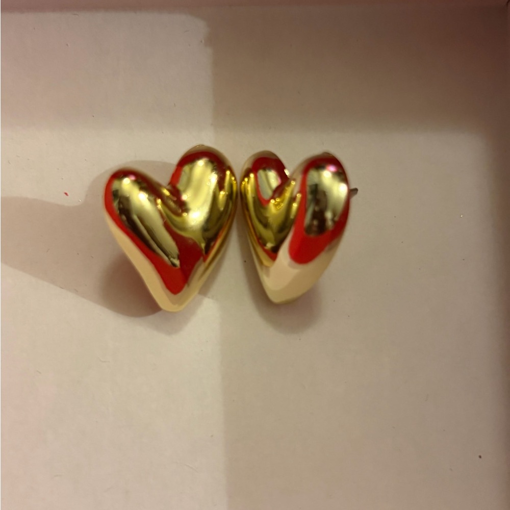 Valentine heart Gold Earrings
